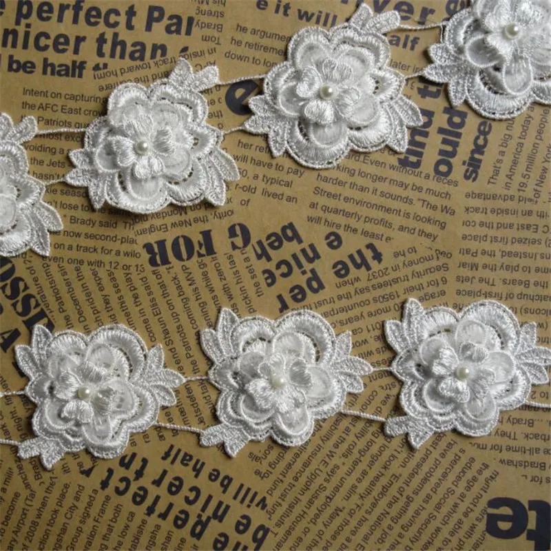 2 шт. лента из полиэстера с цветочной вышивкой|lace trim ribbon|trim ribbonribbon fabric |