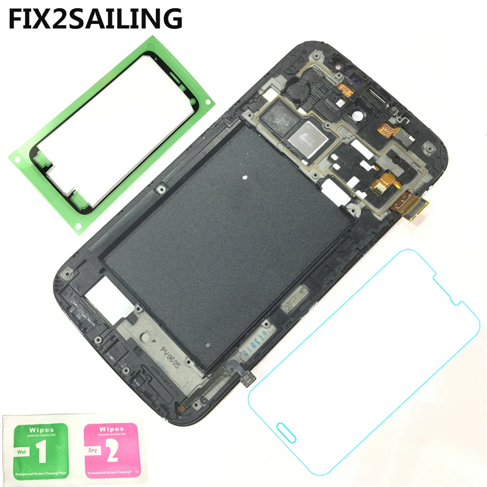 

100% Working Super AMOLED LCD Display 100% Tested Working Touch Screen Frame Assembly For Samsung Galaxy Mega 6.3 i9200 i9205