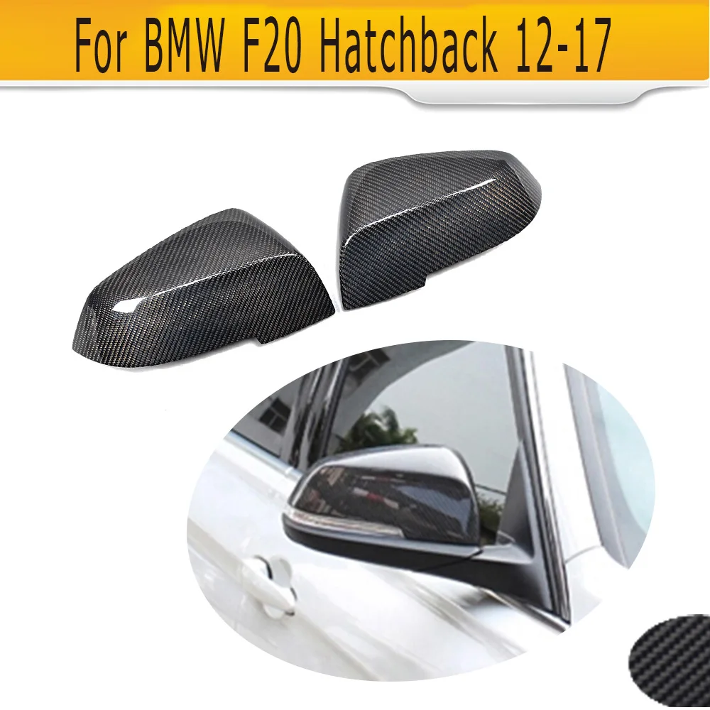 1 Series Carbon Fiber Side Car Mirror Covers Caps For BMW F20 Hatchback