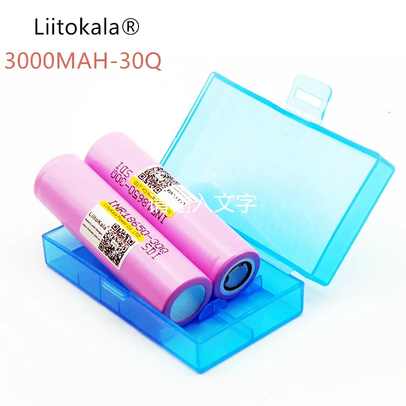 LiitoKala 100% INR 18650 30Q Originais 3 7 V 3000 mAh Baterias Recarregaveis Para для Bateria/Eletronico-cig | Электроника
