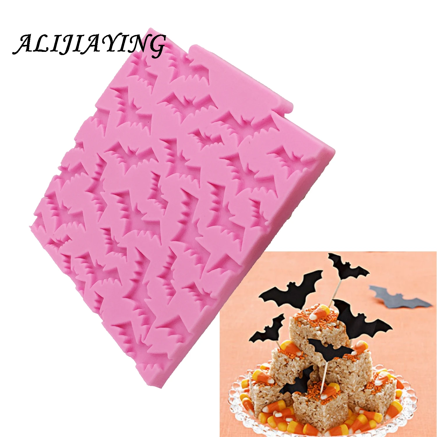 

Bat Cake Mold Silicone Halloween Bat Fondant Chocolate Mold DIY Baking Cake Decoration Mold Kitchen baking accessories D1015