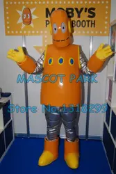 Талисман BrainPOP Moby робот костюм Талисмана взрослый размер горячая персонажа из мультфильма тему робот customizble костюмы карнавал необычные