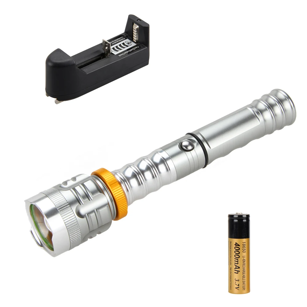 

Zoomable 3000LM XML T6 LED 90 degree Rotation Magnetic Flashlight Torch Lamp Light+4000mAh Battery+Charger