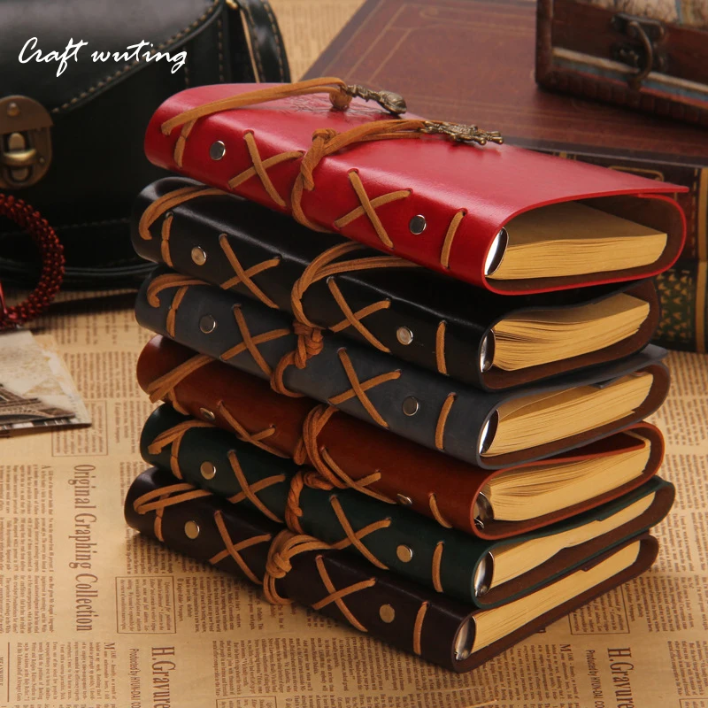 

craft leather cover Retro TPersonality Notebooks Journal Planner Notepads Organizer Ring Binder Diary Notebook Gift HOT