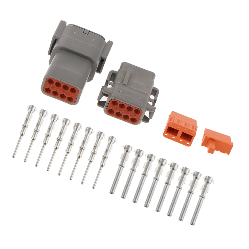 1 Kit 8 Way Sealed Waterproof Electrical Wire Connector Plugs Terminals Set