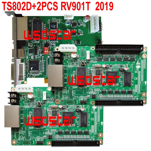 TS802D + 2 шт. RV901T светодиодный отправка карты с принимающая карта RV801 RV801D RV901|send card|led