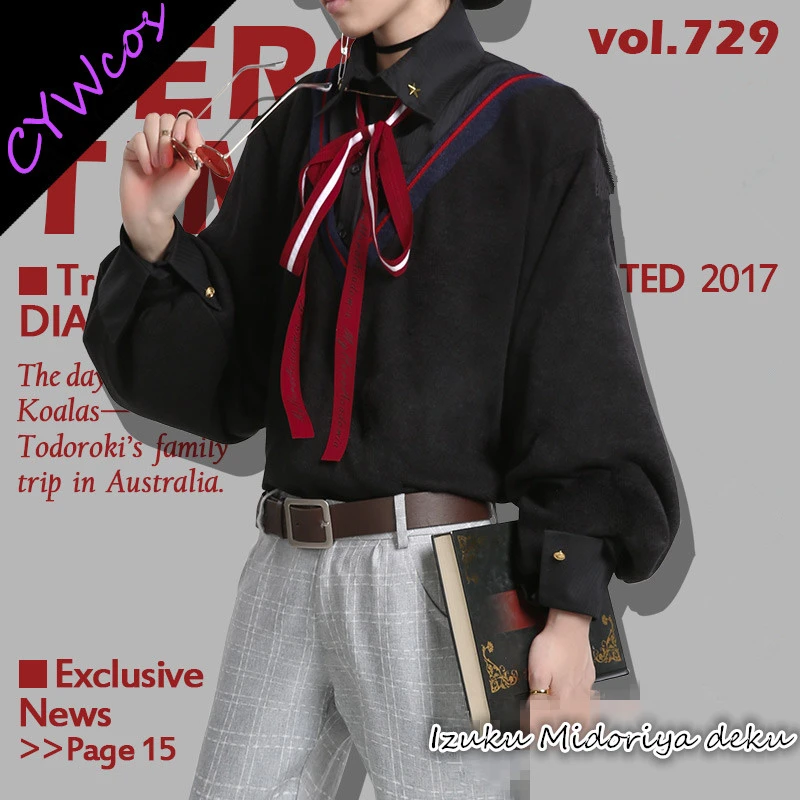 Костюм для косплея из аниме My Hero academic Weekly News Asui Tsuyu OCHACO URARAKA химико Тога