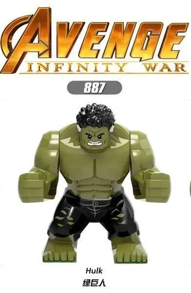 

10PCS Building Blocks Big Size Avengers Infinity War Thanos Batman Bane Outrider Super Heroes Toys for children