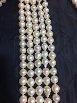 

classic 13-14mm south sea baroque white pearl necklace 24inch 925s