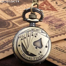 Винтажные кварцевые карманные часы с подвеской и цепочкой, подарок для мужчин и женщин