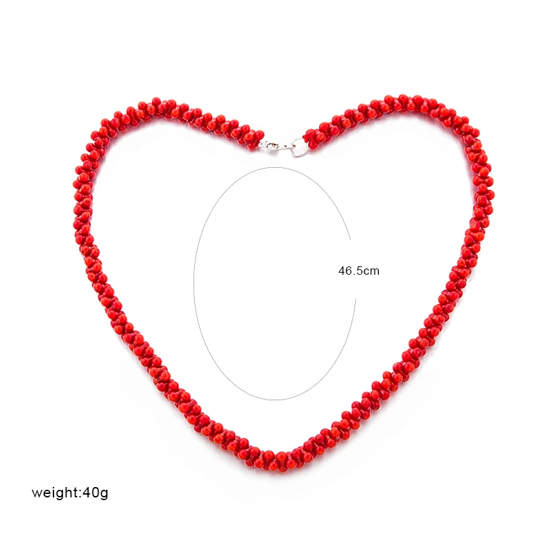 Натуральное красное Коралловое ожерелье, маленькие кости в форме кораллов, ручная вязка, высокое качество, изготовленные на заказ ювелирные изделия для женщин