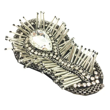 

2pc Beaded Fringe Badges Patch Rivet Applique Patches For Clothing Appliques Parches Bordados Ropa Accessories DIY AC1164