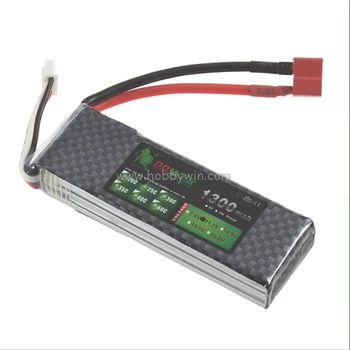 

LION Power 11.1V 1300mAh 25C LiPO battery T plug Burst 50C RC model Lipoly power pack