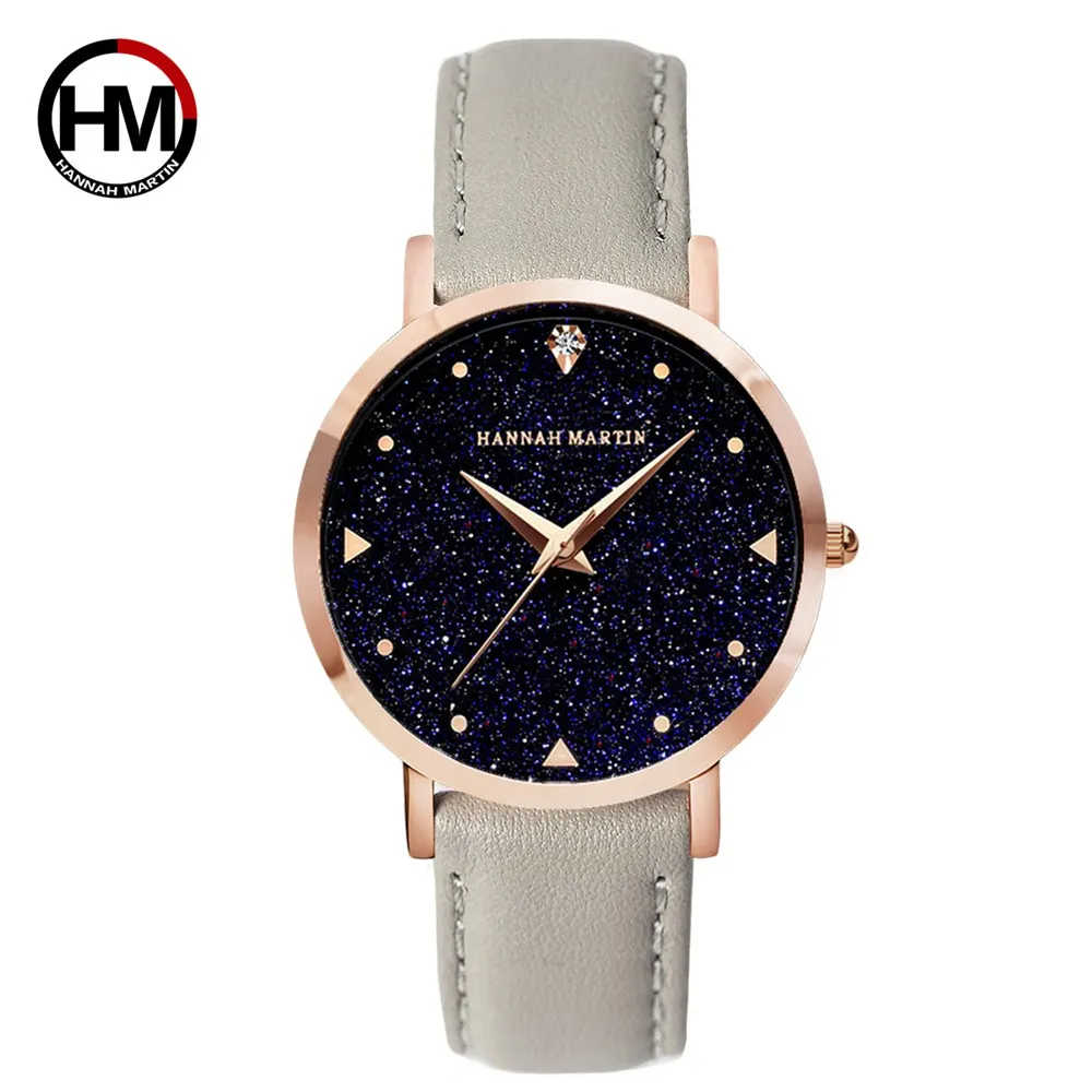 

Hannah Martin Casual Quartz Women Watches Luxury Leather Bracelet Ladies Watch Starry Sky Wristwatch Bayan Kol Saati Reloj Mujer