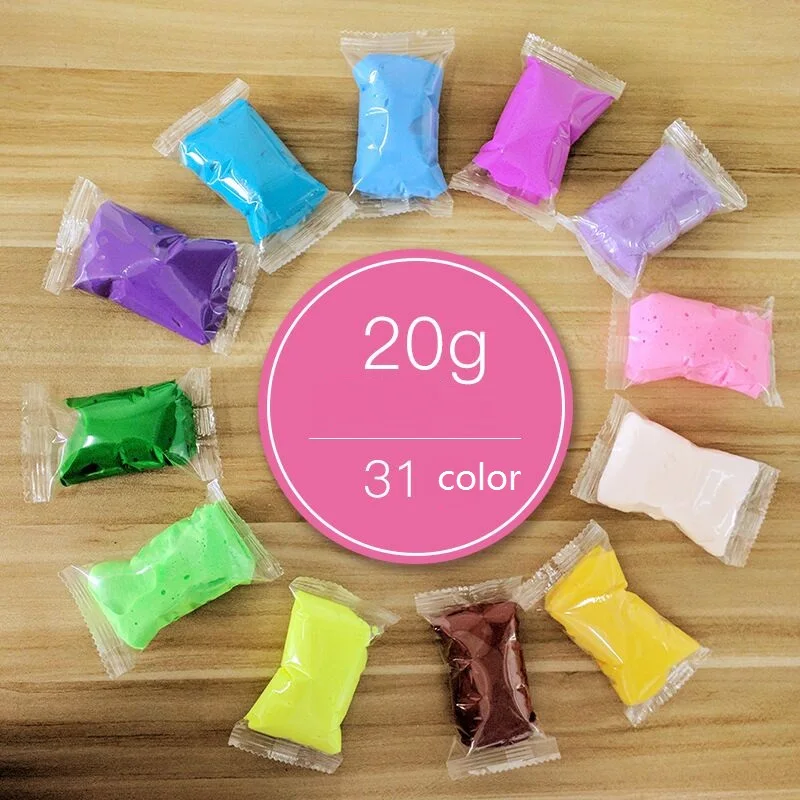 31 Цвета 3D пушистая пена глина слизь DIY мягкий хлопок эластичный мяч образование