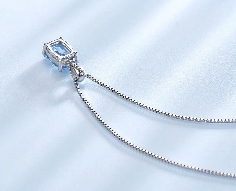 jóias aquamarine céu azul topázio anel pingente