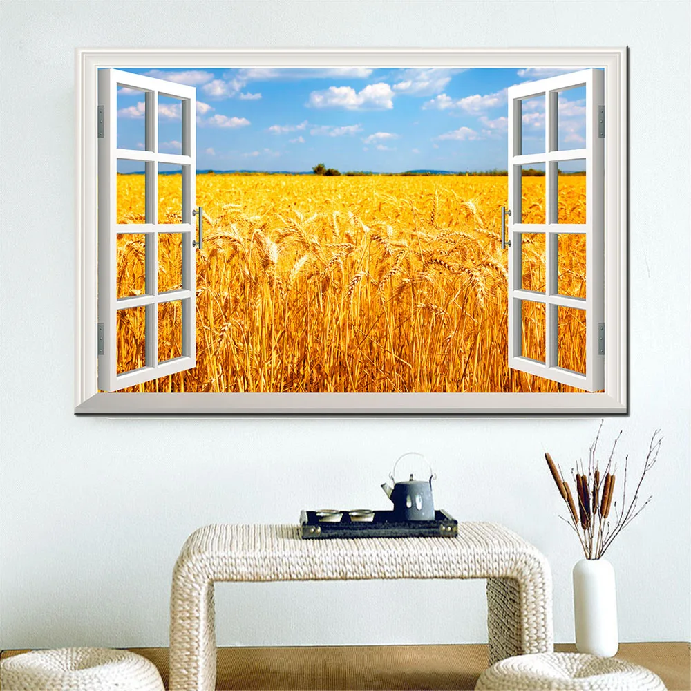 Günstige Landschaft Leinwand Drucke Wand Kunst Bild Wald Landschaft Außerhalb der Fenster Home Decor Leinwand Malerei Poster für Wohnzimmer