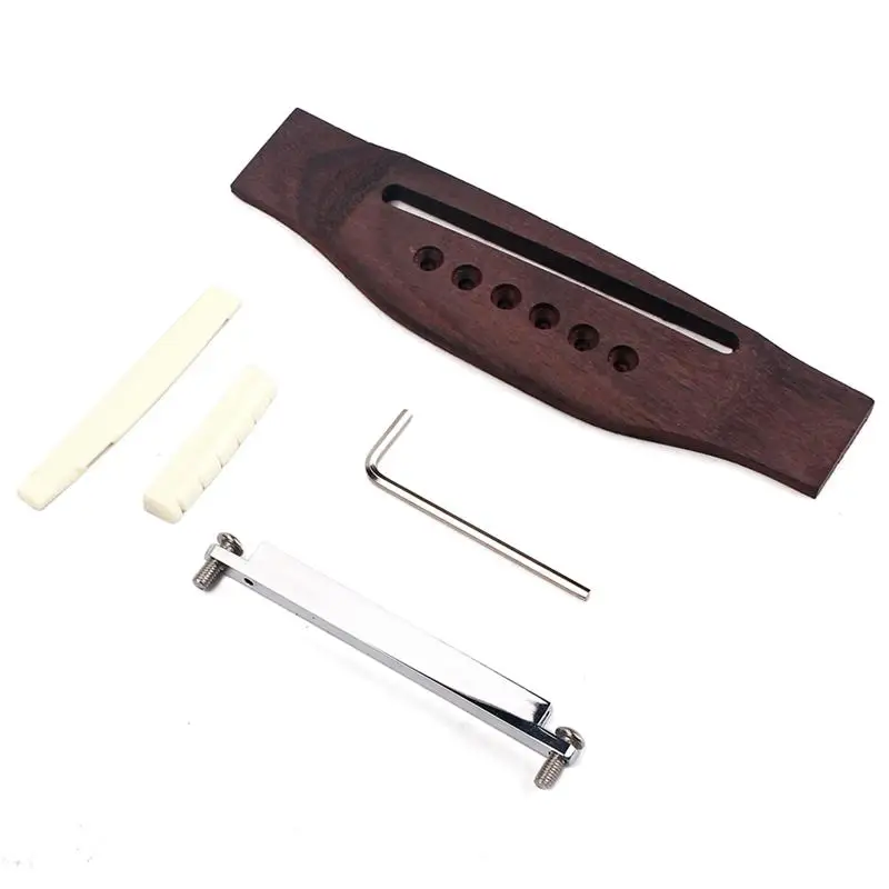 WINOMO 6 string Rosewood Adjustable Acoustic Guitar Bridge Kitin