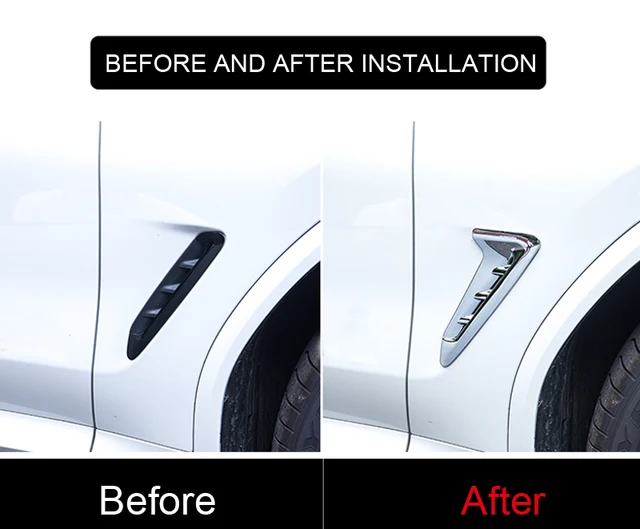 For BMW X3 G01 2018 ABS Plastic Side Wing Badges Emblem Vent Outlet Cover Trim 2pcs Car Styling