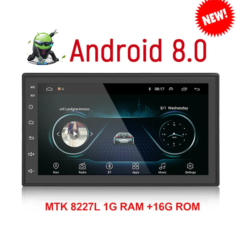 

7" 2Din Android 8.0 For Nissan Volkswagen TOYOTA Honda KIA Hyundai Lada Renault mazda Universal Car DVD radio GPS 1024X600 link