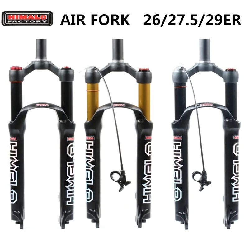 Baratos Horquilla de aire de bicicleta 26 27,5 29 ER MTB Suspensión de montaña horquilla de resistencia de aire Bloqueo de línea de amortiguación de aceite para más de SR