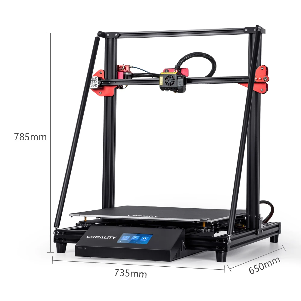 CR-10 с сенсорным экраном, максимальный размер печати, 3D-принтер 450*450*470 n, золотой треугольник, автоматическое выравнивание, печать, Creality 3d