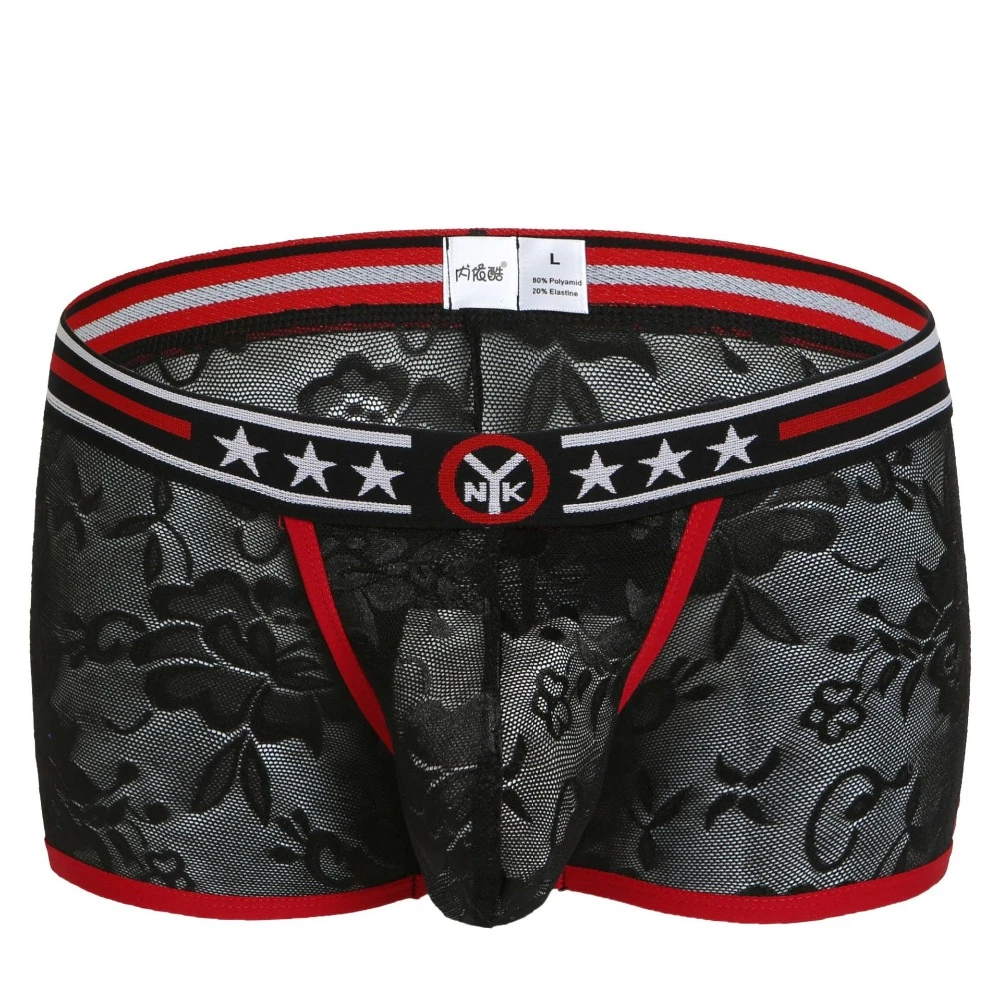 Sexy Gay interior hombres Boxers pantalones cortos transparentes bragas de encaje hombre transpirable de cintura baja cápsula calzoncillos Cueca calzoncillo M XL|underwear men boxer|mens boxer shortsboxer shorts - AliExpress
