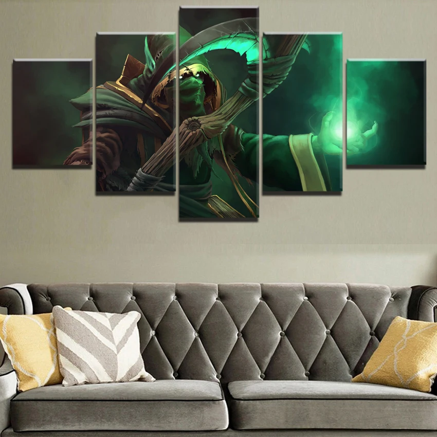 DOTA 2 Game 5 Pieces Paintings Canvas Wall Art Home Canvas Wall Art Home Decor Living Room Modern D