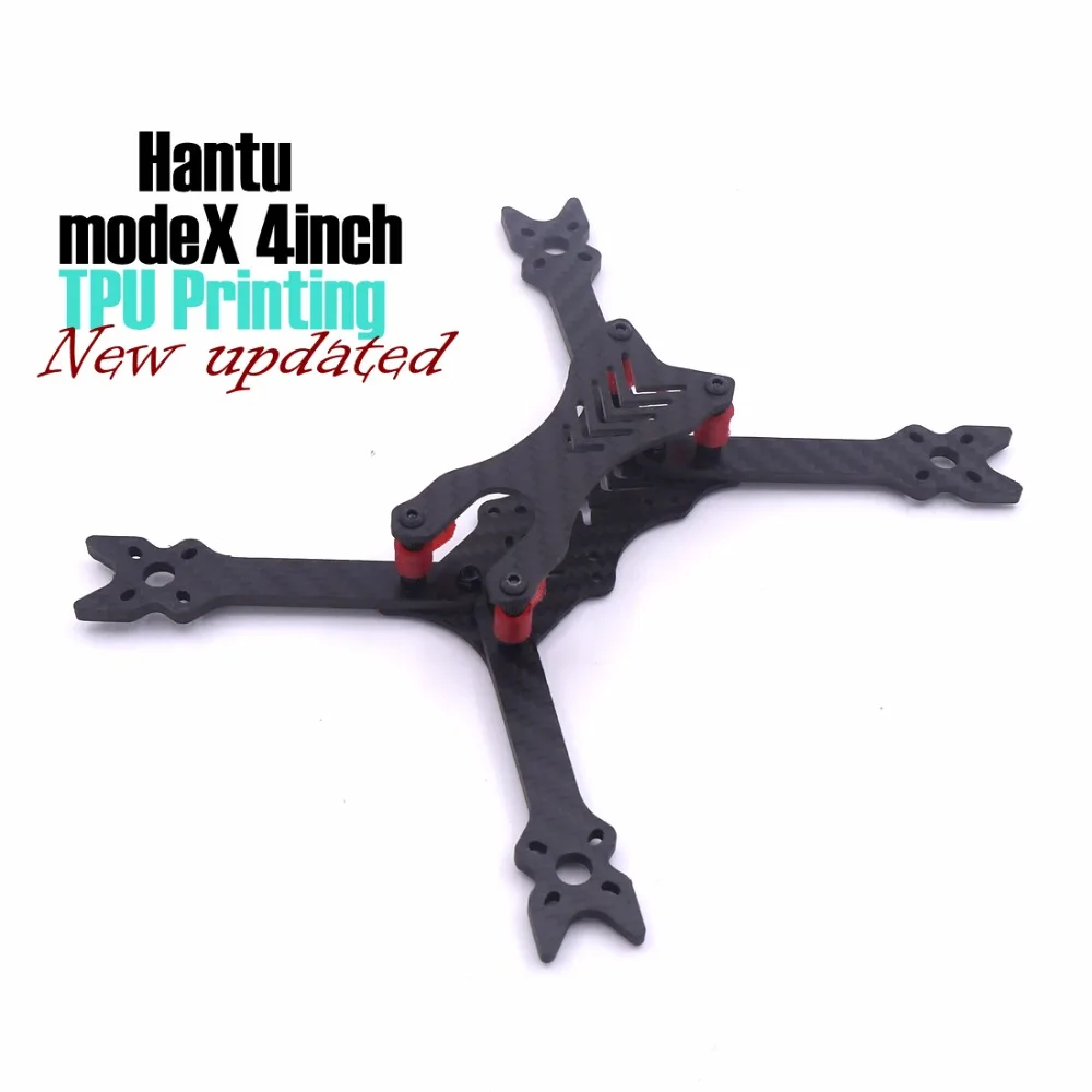 ModeX HANTU 4 дюймовый 190 мм чистый телефон с рукояткой ТПУ 3D печать для FPV RC cross racing drone