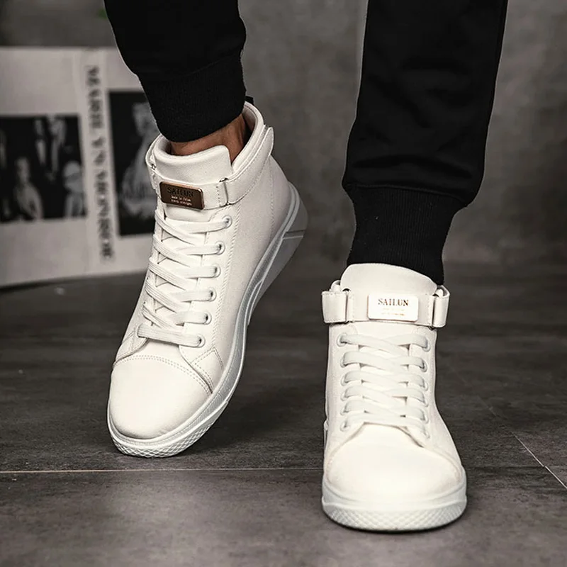 mens slip on high top sneakers