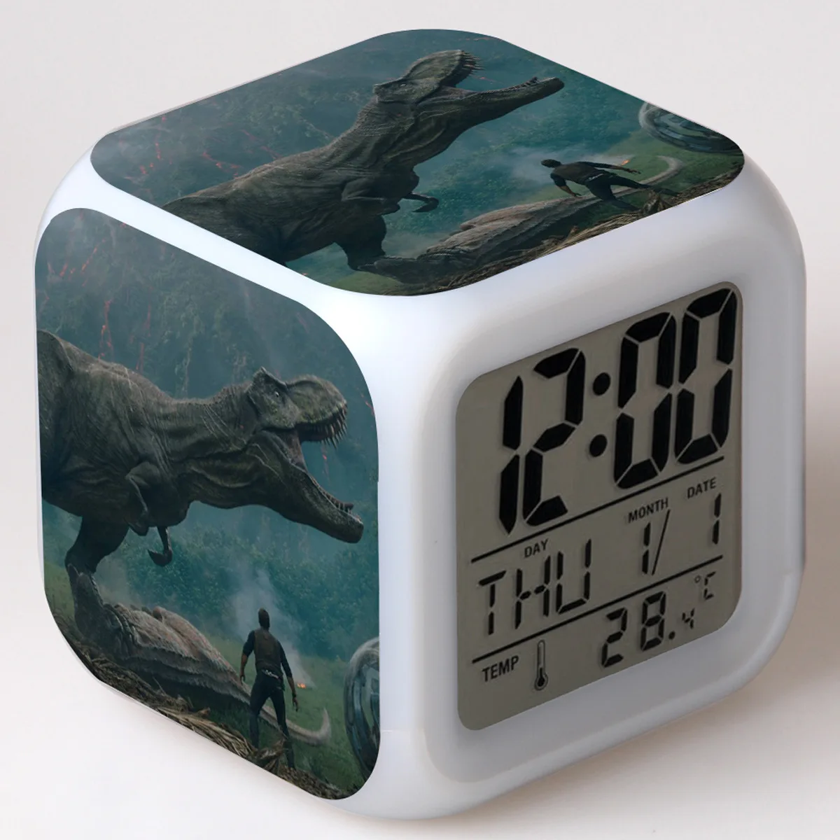 Динозавр Детский будильник с функцией повтора 3D украшения мультфильм электронные часы Многофункциональный цифровой светодиодный настольные часы дети - Цвет: 14
