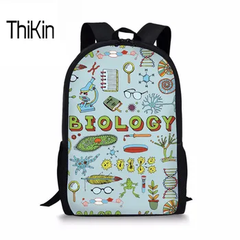 

THIKIN Biology Boys Girls Schoolbag Backapcks Female Fashion School Bag For Teenagers Leisure Kids Satchel Women Travel Mochila