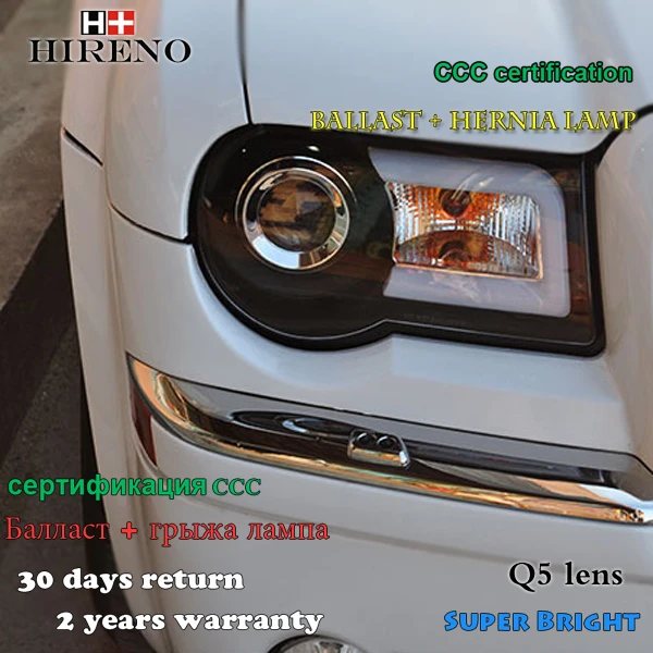 Hireno Headlamp for 2005 2013 Chrysler 300C Headlight Assembly LED DRL