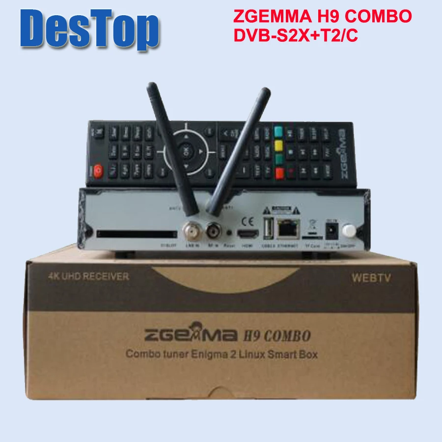 ZGEMMA H9 COMBO DVB-S2X+ DVB-T2C 4K UHD E2 DVB-S2X Linux Wifi Встроенный комбинированный спутниковый приемник 2 шт./лот