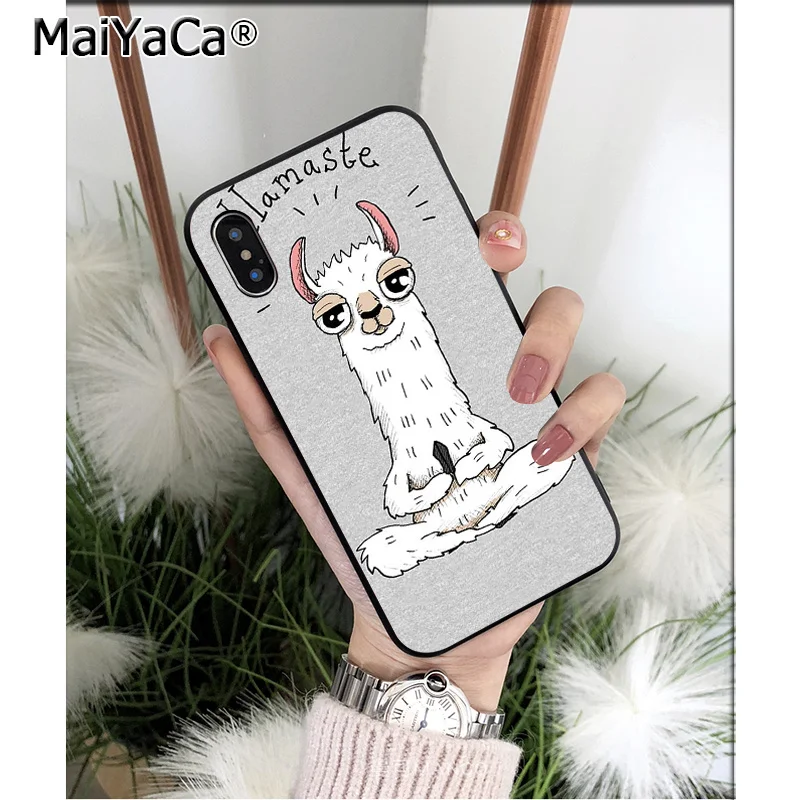 MaiYaCa Llama Alpacas животное ТПУ Мягкий силиконовый чехол для телефона чехол для iPhone 6S 6plus 7plus 8 8Plus X Xs MAX 5 5S XR