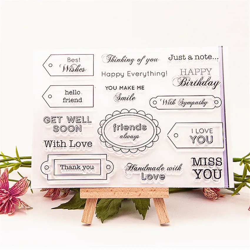 

Wholesale Transparent Clear Stamps Writing notes Silicone Seals Roller Stamp DIY scrapbooking photo album/Card Making