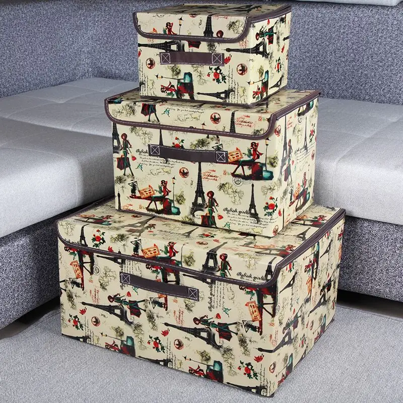 Storage Box with Hood Clothes Socks Toys Snacks Debris Organizer Cosmetics Household Storage Box Cabinet Underwear Storage Bag
