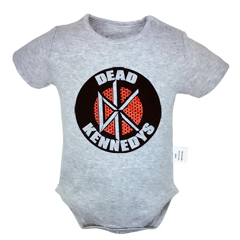 

DEAD KENNEDYS Punk Rock Printed 100% Cotton 0-18M Newborn Baby Girl Boys Romper Clothes Short Sleeve Jumpsuit Outfits Summer Set