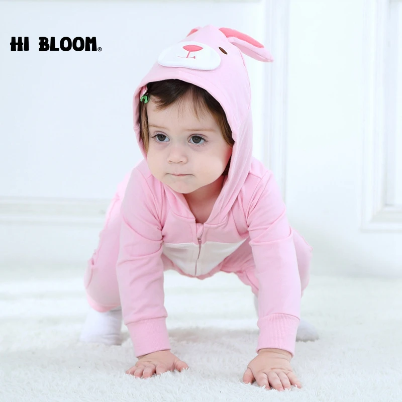 

2018 New Spring Autumn Baby Romper Lovely Animal Rabbit Lion Cat Infant Pajamas Kids Cartoon Toddler Newborn Girl Boy Clothes