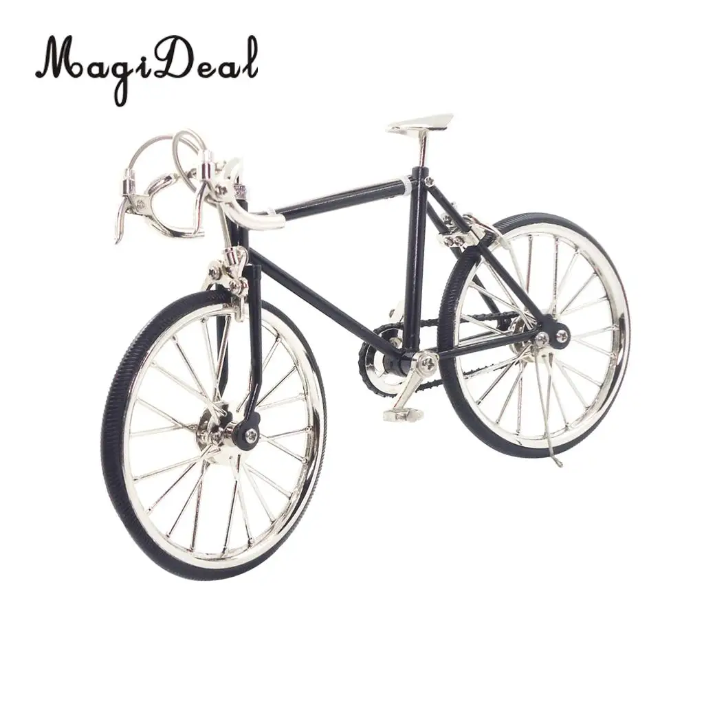 MagiDeal 1/10 Scale Alloy Bicycle Dollhouse Miniatures Furniture Garden Decor for Improving Kids Interest Practical Ability Toy