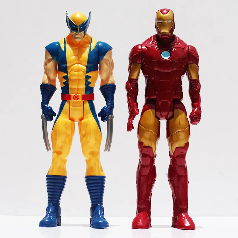 Super Hero X men Logan Iron Man PVC Action Figure Collectible Toy 12 30CM Dolls