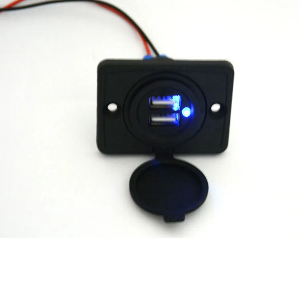 12 24V 3.1A мотоцикл автомобиль USB розетка Зарядка порт адаптер|Кабели адаптеры и