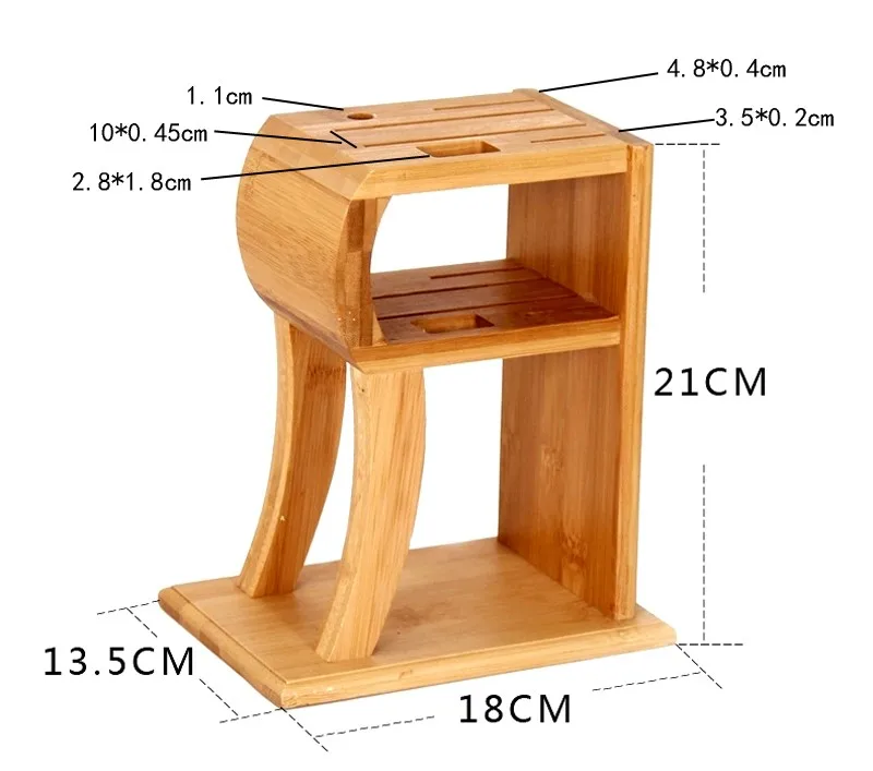 Креативная R-shape бамбуковая подставка для кухонных ножей многоцелевой ножничный режущий инструмент стеллажи для хранения ножей блок деревянный нож подставка