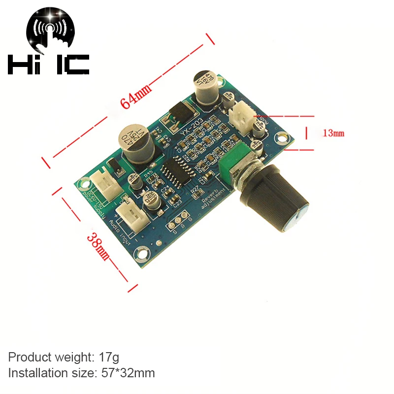 PT2399 микрофон реверберации пластина реверберации плата моно усилитель предусилитель реверберации без предусилителя Функциональный модуль