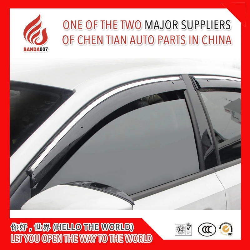 

4 Piece Injection molding trim vent shade rain sun wind deflector window visor for Sagitar 2006-2011 2012-2018