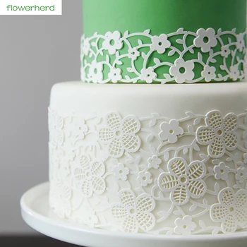 

Primrose Borders Silicone Lace Mat Flower Sugar Craft Fondant Cake Decoration Silicone Mold 38.5*19.5cm Big Size