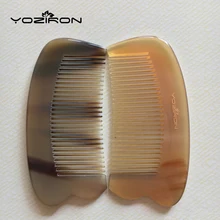 Yoziron Природные ручной крупного рогатого скота рога гребень все подошло зуб утолщаются Расчёски и гребни для волос прекрасный карманный косметический бутик волосы Расчёски для волос R019