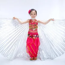 Костюм для танца живота ручной работы для девочек детские крылья ангела для детей Isis золото(без палочек) 31 цвет Горячая