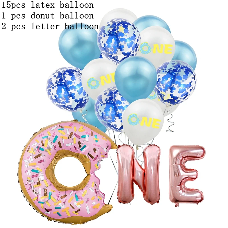 Фольгированный торт пончики вырасти один шар шары на день рождения шар украшения большой надувной гелий сладкий Глобус детские игрушки - Цвет: S07