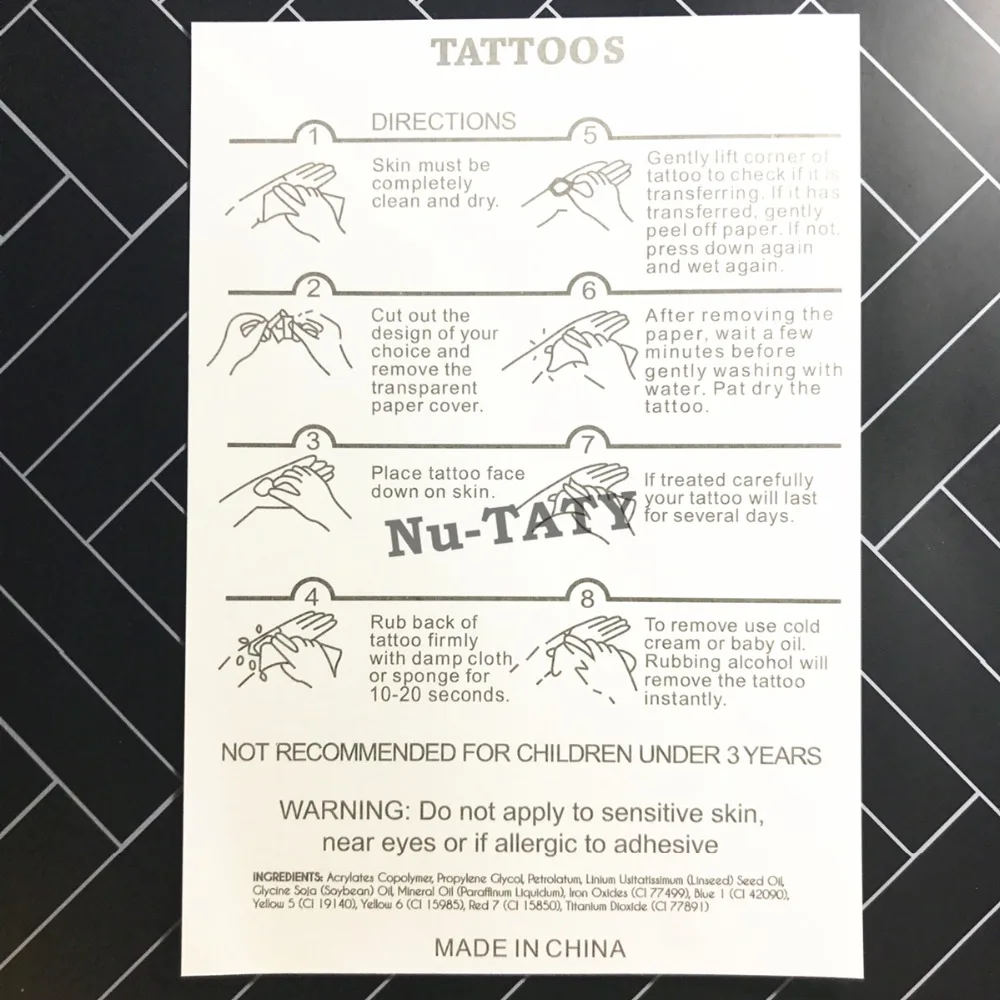 Nu TATY Leo новый дизайн 12 зодиака временные наклейки на тело флеш тату 21*15 см